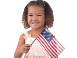 Littler Girl with Flag